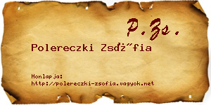 Polereczki Zsófia névjegykártya