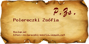 Polereczki Zsófia névjegykártya